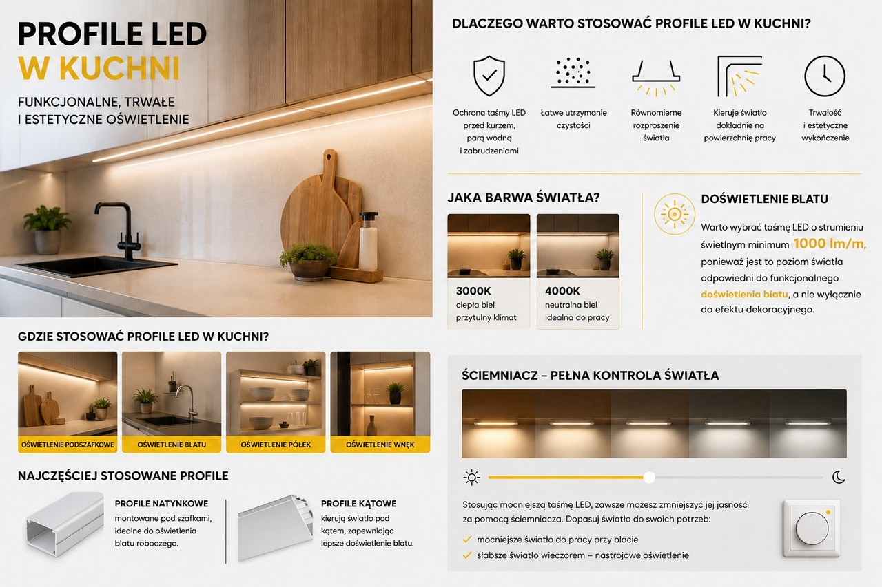 Jakie profile LED do kuchni ?